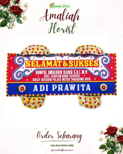 Karangan Bunga Ucapan Selamat di Gadel